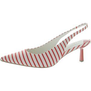 On 34th Womens Baeley White Heels Pump Slingback Slingback Sandals Shoes NWT